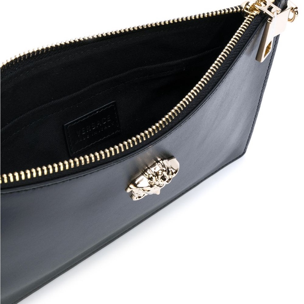 VERSACE calf leather signature gold Palazzo Medusa Clutch bag ✨🔐